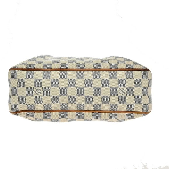 LOUIS VUITTON Siracusa PM Shoulder Bag Damier Azur Leather White - Picture 5 of 14